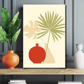 Painting by numbers art minimalism two palm leaves